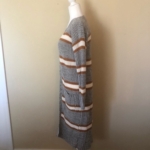 Pink Rose Long Duster Open Front Cardigan - Picture 8 of 9